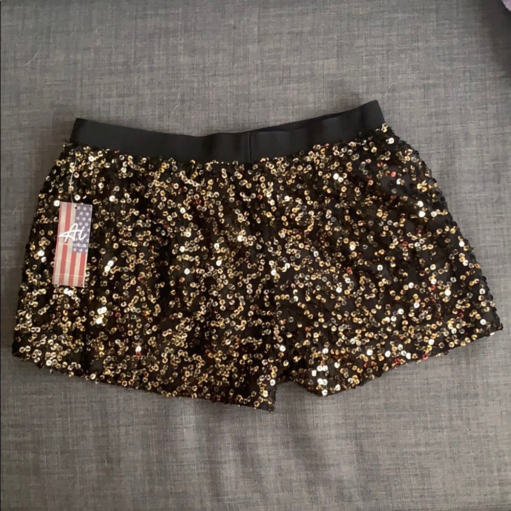 NEW sparkle glitter shorts sz L